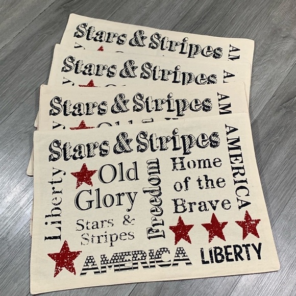 Park Designs NWT “Stars & Stripes” “America” “Liberty Set of 4 Placemats - Picture 1 of 5